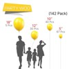 PartyWoo Balloons Yellow Matte Light 18 12 10 5 Inch 142 pcs - 2 of 4