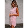 2-Piece Mineral Wash Cotton Tank Top Lined Split Skirt Set - 3 of 3