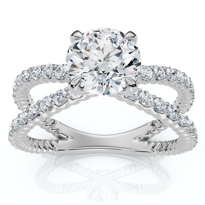 Pompeii3 1.40Ct Tori Diamond Engagement Ring 14k Gold or Platinum Lab Created