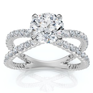 Pompeii3 1.40Ct Tori Diamond Engagement Ring 14k Gold or Platinum Lab Created - 1 of 4