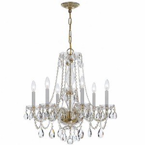 Crystorama Lighting Traditional Crystal 6 - Light Chandelier in  Polished Brass - 1 of 2