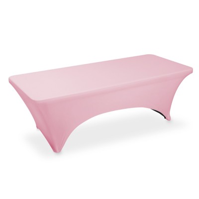 Lann's Linens Fitted Tablecloths for Rectangular Tables - Wedding, Banquet, Trade Show Polyester Cloth Fabric Cover
