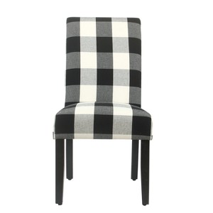 (Set of 2) Parsons Dining Chair Black Plaid - Homepop