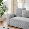 NicBex 104.72 Inch Corduroy Deep Seat Couch with 4 Throw Pillows for Living Room,Office,Apartment,Gray - 4 of 4