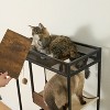 Lirago White Vintage Cat Litter Box Enclosure with Tower-48"H Pet Furniture 23.6x18.9 - 4 of 4