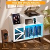 HDZNVF Large Record Player Stand With Magnetic Door,350 Vinyl Record Storage Cabinet - 2 of 4