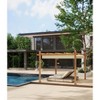 10x10 Ft Outdoor Pergola with Retractable Canopy - Upgraded Aluminum Wood Grain Metal, Modern Backyard Deck, Porch, Durable & Stylish Grape Trellis - 2 of 4