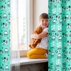 PiccoCasa Window Curtain for Kid Bedroom Curtain Alien Cartoon Pattern 2 Panels - 3 of 4