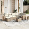vidaXL Garden Sofa Set Beige Poly Rattan Large Modular Garden Sofa Set - 2 of 4