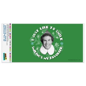Elf Movie I Just Like To Smile Automotive Bumper Sticker - 1 of 4