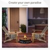 Outsunny Outdoor Adirondack Chair, Wooden Loveseat Bench, Lounger Armchair with Flat Back for Garden, Deck, Patio, Fire Pit - 4 of 4