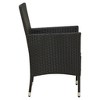 vidaXL Garden Chair Set of 4 Black Poly rattan Medium Durable - 4 of 4