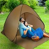 Naysaye Camping Tents 2-3 Person Pop Up Beach Tent with Net Window UV Protection Waterproof for Camping Outdoor, Brown - 2 of 4