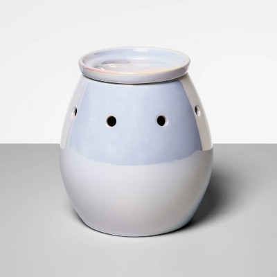 5.2" x 5.2" Stoneware Iridescent Wax Warmer White - Opalhouse™