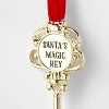 4" 'Santa's Magic Key' Christmas Tree Ornament Gold - Wondershop™ - 3 of 4