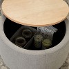 NicBex Modern Round Ottoman Coffee Table with Storage,Large End Table,Wooden Center Table for Living Room - 4 of 4