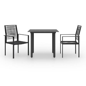 vidaXL 3 Piece Patio Dining Set - 1 of 4