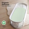 KeaBabies Organic Bassinet Sheet for Baby Girls, Boys, 2-Pack Soothe Bassinet Fitted Sheets, Bedside Bassinet Mattress Sheet - 2 of 4