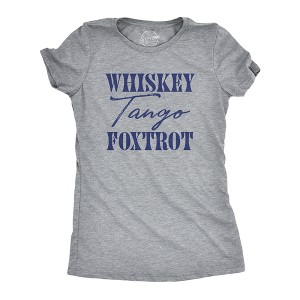 Womens Whiskey Tango Foxtrot T Shirt Funny WTF Phonetic Alphabet Tee For Ladies - Crazy Dog Women's T Shirt - 1 of 4