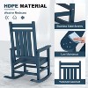 Coucheta Outdoor Rocking Chair - Oversized HDPE Patio Rocker (350lb Capacity, All-Weather Resistant) - 4 of 4