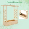 Wood Raised Garden Bed with Trellis and Hanging Roof – Elevated Planter Box–Outdoor Planter for Herbs, Vegetables, Vines, Flowers - 3 of 4