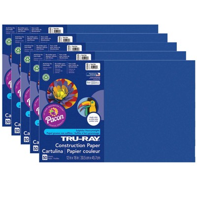 Tru-Ray 12 x 18 Construction Paper, White, 50 Sheets (P103058