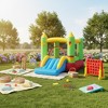 Gymax Inflatable Smiley Face Bounce House with Slide Jump Zone & Basketball Hoop & 480W Blower for Indoor & Outdoor Play - 2 of 4