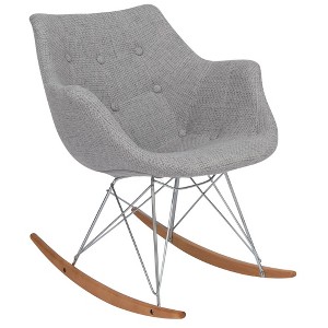 LeisureMod Willow Modern Nursery Rocking Chair - Plush Comfort, Stylish Design, Perfect for Nurseries - 1 of 4