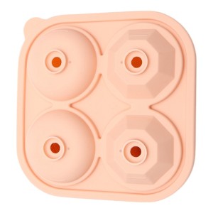 Unique Bargains Ice Tray 4-Cavity Rose Diamond Ice Mould Irregular Hand Wash Only Silicone 5.31"x5.31"x1.85" 1 Pc - 1 of 3