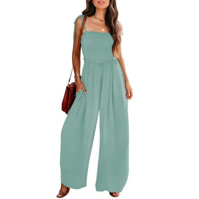SAGE+FIG Smocked Flowy Wide Leg Jumpsuit main image 0