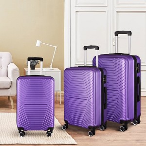 Luggage Sets, 3 Piece Luggage Expandable Suitcase Set, Hardshell 4-Wheel Spinner Luggage w/TSA Lock, ABS Clearance Suitcase Sets 20"/24"/28" - 1 of 4