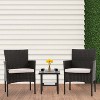 BestMassage 3-Piece Outdoor Patio Furniture Set Rattan Wicker Conversation Set - 2 of 4