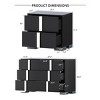 Modern Mirrored 6-Drawer Dresser with 2 Bedside Tables, 3-Piece Storage Cabinet Set for Bedroom, Living Room, or Entryway – The Pop Home - 4 of 4