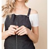 Women's Zip Up Overall Dress - Honey Punch - 4 of 4