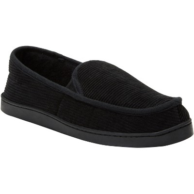 black corduroy house slippers