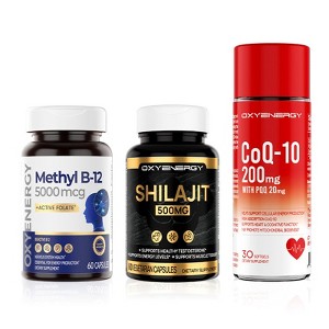 OXYENERGY Methyl B12, Shilajit 500mg & CoQ10 Bundle - 1 of 1