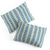 Deny Designs Queen Jenean Morrison Feedsack Striped Comforter and Pillow Shams Blue: Abstract Design, Machine Washable, Non-Woven Fabric - 2 of 3