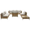 YOOCOZZ 8-Piece Metal Frame Outdoor Conversation Set with 43" Fire Pit Table and Water-Resistant Cushions-Gray - 3 of 4