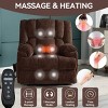Chenille Power Lift Recliner Chair, Dual Motor Electric Recliner with Heat and Massage, Infinite Position for Elderly Living Room-Koiai - 2 of 4