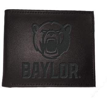 Evergreen NCAA Baylor Bears Black Leather Bifold Wallet Officially Licensed with Gift Box