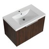 Wall Mount Bathroom Vanity With Sink Combo For Small Space Vanity Cabinet Gel Basin Countertop Floating Cabinet With Close Doors - 3 of 4