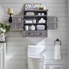 Bathroom Wall Cabinet, Farmhouse Medicine Cabinet with Drawer, 24" Wide Bathroom Cabinet with Adjustable Shelf & Double Barn Doors - 3 of 4