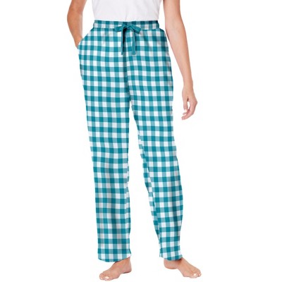 Dreams & Co. Women's Plus Size Cotton Flannel Pants, 18/20 - Dark Turq ...