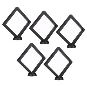 Unique Bargains 3D Floating Waterproof Coin Jewelry Display Cases with Stand Base - 1 of 4