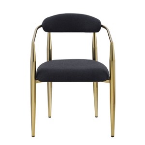 NicBex Set of 2 Dining Chair Modern Kitchen Accent Chair with Round Boucle Backrest and Metal Legs for Dining Room - 1 of 4