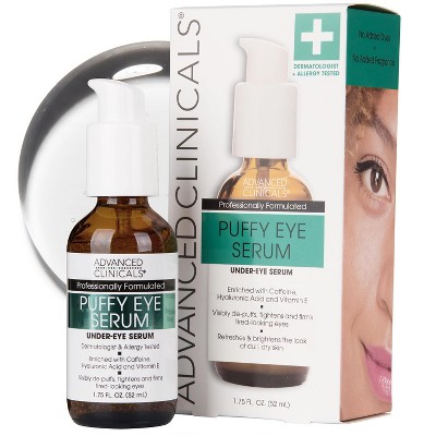 Advanced Clinicals Puffy Eye Serum, Under-Eye Serum for Puffiness, 1.75 Fl Oz