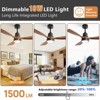 HOMLUX 48" Remote Control Ceiling Fan w/LED Lights 6-Speed Reversible Motor - 4 of 4
