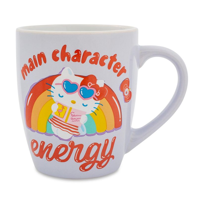 Silver Buffalo Sanrio Hello Kitty "Main Character Energy" Curved Latte Mug | Hold 25 Ounces, 1 of 9