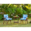 ARTPLAN Outdoor Chair Cushion,High Back Tufted Patio Cushion with Tie for Adirondack Rocker Chair,44"x21"x4",1 Count,Floral - 2 of 4