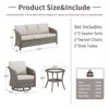 Buenhomino Outdoor Wicker Furniture Set – Swivel Glide Chairs, Sofas, Ottomans & Tables, All-Weather PE Rattan with Cushions for Patio, Garden & Deck - 3 of 4